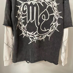 Camiseta RoughPlay Soul con Estampado de Diamantes en Tinta Blanca, Algodón Transpirable, Marca de Moda Urbana, Manga Corta - Product Image 3