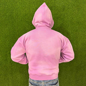 Sweat à capuche zippé unisexe surdimensionné en molleton écologique, mélange de coton et de tissu éponge, effet délavé vintage et vieilli - Product Image 2