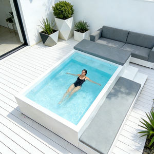 tanning pool outdoor fiberglass outdoor swim pool spa swimming pool with cover led light acrylic above ground pool - Product Image 4