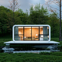 Vente en gros de maisons modulaires préfabriquées de luxe, de style moderne, pour bureau de jardin, maison mobile, cabine Apple, pour petites entreprises
