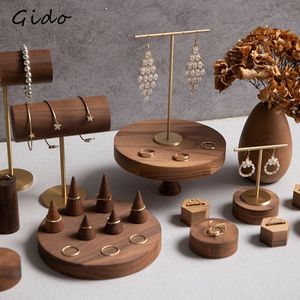 Elevador de exhibición de joyería de madera hecho a mano grande soporte de exhibición de joyería único soporte de exhibición de pendientes para Decoración - Product Image 3