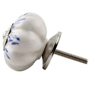 Handmade Decorative Blue Ceramic Leaf Drawer Knobs Dresser Cabinet Pulls Kitchen Cupboard Door Handles 2.00 Inches Wholesale - Product Image 6