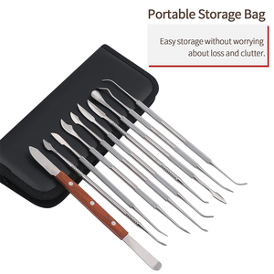 Kit de laboratorio Dental hecho a medida, 10 Uds., cuchillo de yeso para tallar cera, espátula, juego de cuchillos de cera Dental de alta calidad - Product Image 4