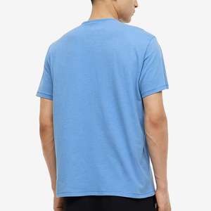 T-shirt à manches courtes et col en O pour homme, 100% coton, séchage rapide, couleur unie, design vierge, pour l'extérieur, 200 grammes de tissu - Product Image 5