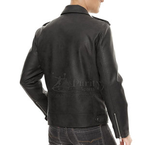Prix de gros Vestes en cuir Vestes en cuir très vendues Hiver 2025 Nouveau style de vestes en cuir pour hommes - Product Image 5