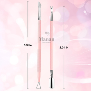 Empujador de Cutículas Reutilizable de Doble Extremo de Acero Inoxidable Duradero para Uñas y Arte de Uñas con Diseño Ergonómico - Product Image 5