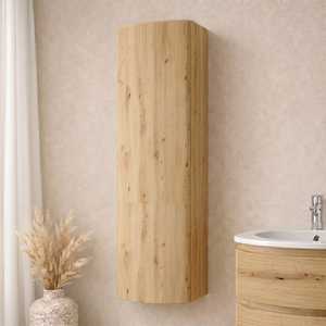 Meuble de salle de bain suspendu Koricini en chêne doré au design italien moderne, gain de place, pour salles de bain de Las Vegas - Product Image 3
