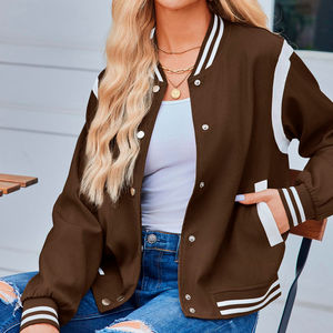 Ropa de mujer de alta calidad de talla personalizada, chaquetas universitarias con logotipo personalizado, chaquetas universitarias bordadas de alta calidad para mujer - Product Image 1