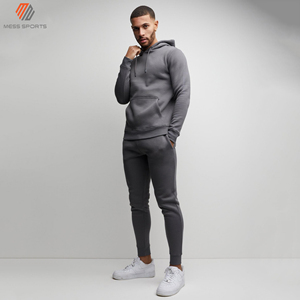 2024 <b>MESS</b> SPORTS Plus Size Men's Tracksuit Set Custom Logo 100% Cotton Winter Sweat Suit - Product Image 2
