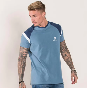 T-shirt en coton à manches courtes T-shirt tactique à col rond pour homme Chemise de base T-shirt à demi-manches dans l'ourlet rond - Product Image 1