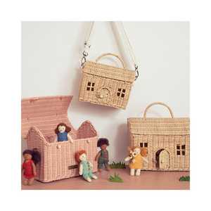 Cesta de casa de muñecas de ratán natural de color personalizado, embrague llamativo, cesta de Pascua al por mayor de Vietnam - Product Image 5
