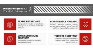 Panneau en mousse PVC 17 mm Noir 1220x2440 mm Fabriqué au Vietnam pour les armoires de cuisine et la décoration intérieure moderne du salon - Product Image 6