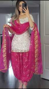 Kurti indio cosido pura viscosa bordado trabajo moda Kurtis para niñas Kurti conjunto para mujeres India - Product Image 3