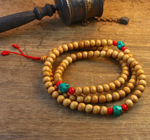 Mala de madera de moda para la curación espiritual hinduismo religioso para regalos collar de madera de acacia Mala con cuentas - Product Image 6