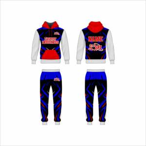 ชุดวอร์มสตรีทแวร์ผ้าโพลีเอสเตอร์ 100% พิมพ์ลายดิจิทัลแบบสั่งทำพิเศษ ป้องกันรังสียูวี สำหรับผู้ชาย ใช้สำหรับการฝึกซ้อมในฤดูหนาวและทีมกีฬา - Product Image 4