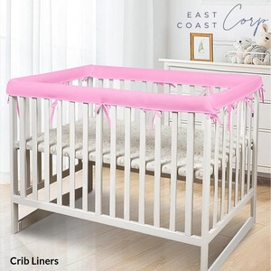 Protector de borde de cuna para bebé Cubierta de riel suave, segura y transpirable para la dentición - Product Image 1