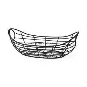 Corbeille de fruits en métal vintage d'inspiration florale artisanale pour la cuisine luxueuse et la décoration rustique de la maison - Product Image 3