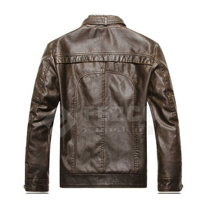 Chaqueta de Cuero Vacuno para Hombre, Duradera y de Alta Calidad, con Cuello Alto, Logotipo Frontal, Transpirable, Impermeable, Casual y Personalizable - Product Image 2