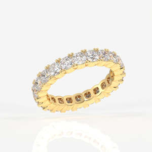 <b>Cushion</b> Cut Lab Grown Diamond Eternity Band 18K Gold <b>Ring</b> Premium Diamond <b>Rings</b> Product Category - Product Image 2