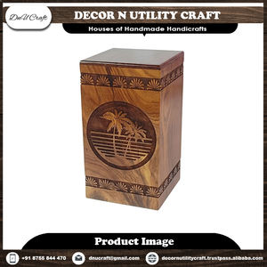 Handmade Luxury Indian Rosewood Cremation <b>Urn</b> Beautifully Engraved Modern Style Animal and Human Pet Ashes Handcrafted - Product Image 4