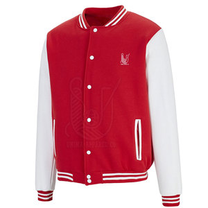 Veste d'hiver pour homme, style lettreman, séchage rapide, col montant, logo sur le devant, fabrication sur mesure, haute qualité - Product Image 2