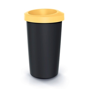 Bidone per la raccolta differenziata KEDEN da 25 litri in plastica con pratico coperchio apribile, colore giallo. - Product Image 1