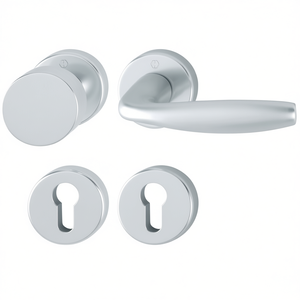 Ensemble de rosettes New York pour armoires 58/42KV/42KVS/1810 Aluminium F1 Rond PZ DIN Gauche/Droite D/K HOPPE - Product Image 3