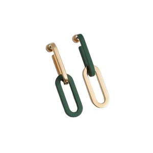 Pendientes colgantes con incrustaciones de resina para mujer, aretes llamativos, joyería de moda - Product Image 6