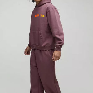 Prix de gros personnalisé 100% coton épais poids lourd broderie survêtement surdimensionné français éponge Boxy Fit hommes pullover sweats à capuche - Product Image 5