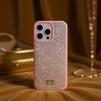 Étui de téléphone portable de luxe en TPU+PC antichoc avec diamants et paillettes en relief, sans support, pour A26