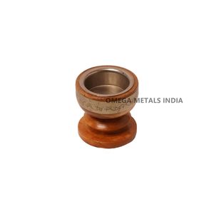 Quemador de Incienso Pequeño de Acero Inoxidable con Base de Madera, Accesorio Decorativo Árabe para el Hogar, Oficina o Majlis - Product Image 6
