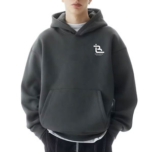 Sweat à capuche élégant à épaules tombantes, coupe ample décontractée, streetwear, pull à manches longues, vêtement personnalisé - Product Image 2
