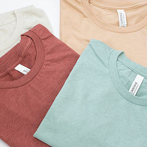 T-shirt unisexe en tissu tri-blend, t-shirts en tissu tri-blend Bella Canvas, t-shirts personnalisés avec logo - Product Image 1