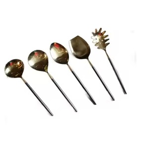 Juego de servidor de ensalada Chapado en plata con mango decorativo Cubiertos Cuchara Cubiertos Vajilla Mango decorativo Cubiertos de cocina modernos - Product Image 5