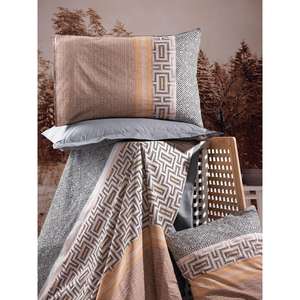 Ensemble de housse de couette double anthracite Toprak Vertu en coton Ensembles de housse de couette de qualité supérieure - Product Image 2