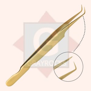 Pince à épiler antistatique de haute qualité en acier inoxydable pour le maquillage d'extension de cils pointe pointue - Product Image 1