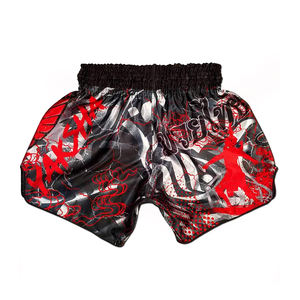 กางเกงมวยไทยขาสั้นสไตล์ไฮสตรีทกางเกงขาสั้นฝึกซ้อมผ้าคอตตอน100% ซักได้โลโก้ตามสั่ง2024 - Product Image 6