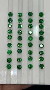 100% โกเมนสีเขียวแบบกลมจาก tsavorite ธรรมชาติคุณภาพสูง10ชิ้น - Product Image 4