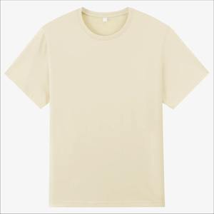 Nouveau 100% coton à manches courtes solide 5 couleurs col rond doux T-shirt hommes unisexe T-shirt - Product Image 5