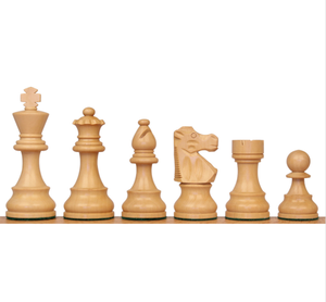 Tablero de ajedrez Repro 1890 French Lardy Staunton con piezas de ajedrez ponderadas y pulidas para torneos - Product Image 2