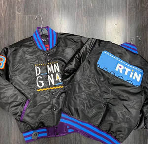 Veste en satin pour femmes, légère, brillante, bomber, manches longues, décontractée, vêtement d'extérieur, fermeture éclair, streetwear, tendance, élégante, quotidienne - Product Image 1