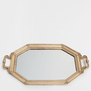 Wholesale Modern Black Rectangular Metal And Glass <b>Mirror</b> Tray For Home Decor And <b>Vanity</b> Display For Makeup & Jewelry Organizer - Product Image 2