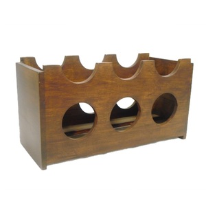 Rustic Finished Wood Bottle Rack for <b>Beer</b> Wine & Bar Ware Storage for Parties <b>Table</b> Top Decoration - Product Image 3