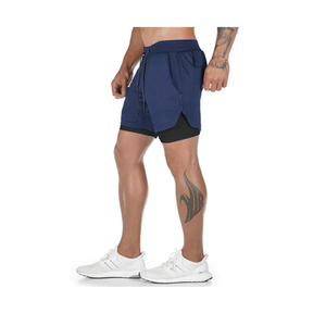High Street Gym Shorts Tejido de una sola capa Color sólido Terry Patrón Cordón frontal Liso teñido 6XL Antiarrugas Running Fitness - Product Image 3