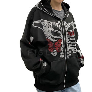 Sudaderas con capucha de lana ligeras para hombre con diseño personalizado, novedad de 2025, con diamantes de imitación para la temporada de invierno - Product Image 2