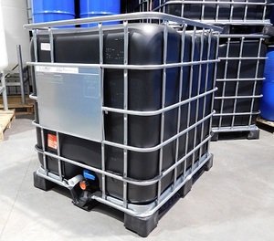 Conteneur IBC carré en plastique de 1000 L, étanche à la lumière, pour eau potable extérieure – À vendre - Product Image 1