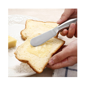 Couteau à beurre en acier inoxydable poli miroir argenté pour le petit déjeuner couteau à beurre et fromage fournisseur en gros - Product Image 5