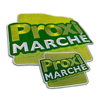 Grands patchs brodés personnalisables écologiques à coudre ou à repasser, en tissu sergé, motifs personnalisés de cœur et de fleurs pour vêtements et chapeaux