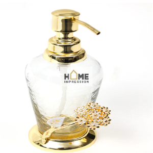 Distributeur de savon et porte-brosse à dents de luxe en métal blanc, motif fleur d'hortensia, fait main, écologique, deux pièces, fixation murale - Product Image 1