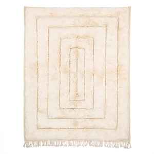 Superventas, gran alfombra marroquí Beni Ourain, lana anudada a mano con patrón de bucle Oriental para sala de estar o picnic en la puerta - Product Image 3